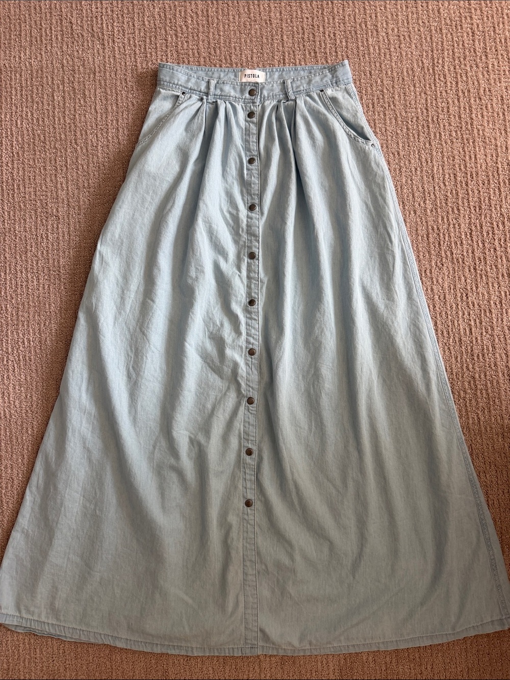 Pistola Chambray Maxi Skirt - S